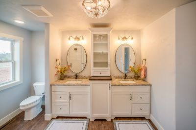 Elegant Vanity with Lighting
